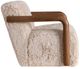 Alder & Tweed Furniture Muir Furry Vanilla/Warm Oak Occasional Swivel Accent Chair-2