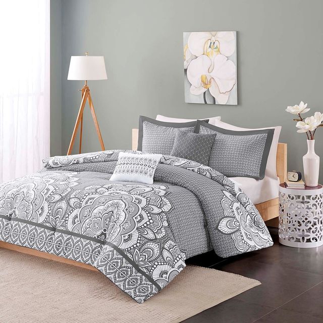 Olliix by Intelligent Design Isabella Grey Twin/Twin XL Comforter Set-1