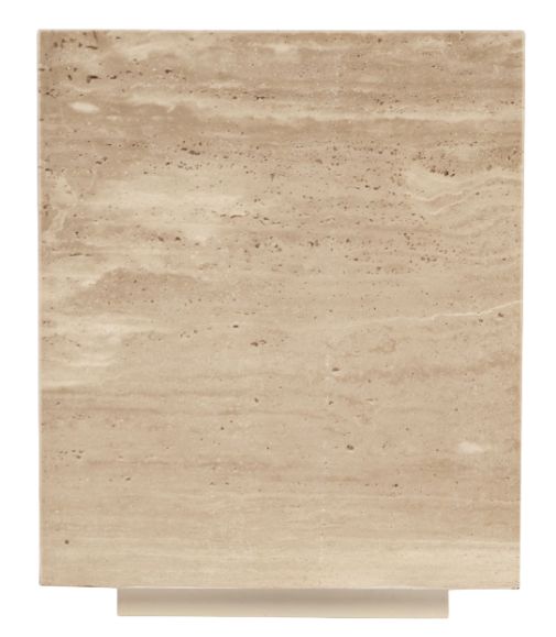 Home Trends & Design Nile Travertine Drum Side Table-2