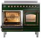 Ilve® Nostalgie II Noblesse 40'' Emerald Green Pro Style Induction Range with Burnished Trim-3