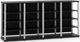 Salamander Designs® Synergy Quad 40 AV Cabinet-Black/Aluminum-0