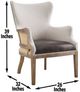 Steve Silver Co. George Alabaster/Distressed Oak Wingback Accent Chair-2