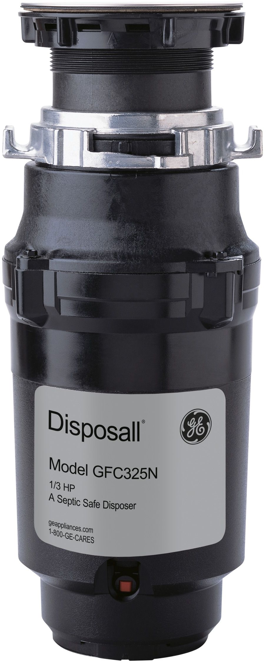 GE® Disposall® 1/3 HP Continuous Feed Corded Black Garbage Disposal