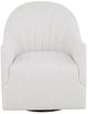 Fairfield® Sutton White Quilted Channel Back Swivel Chair-1
