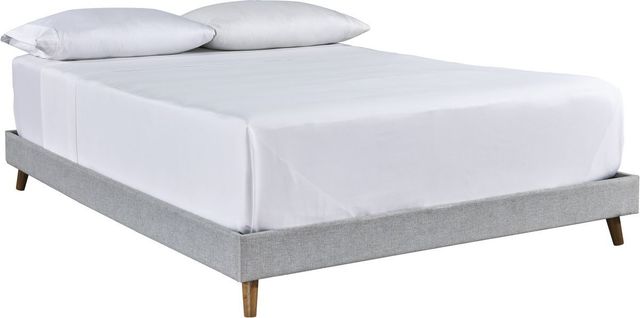 Signature Design by Ashley® Tannally Beige Twin Upholstered Platform Bed-0