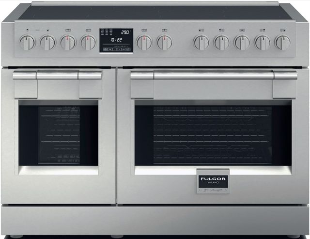 Fulgor Milano Sofia 48" Stainless Steel Pro Style Slide In Induction Range-0