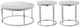 Steve Silver Co. Echo 3-Piece White Occasional Table Set with Chrome Base-0