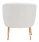 Zuo® Sherpa Beige & Gold Accent Chair-3