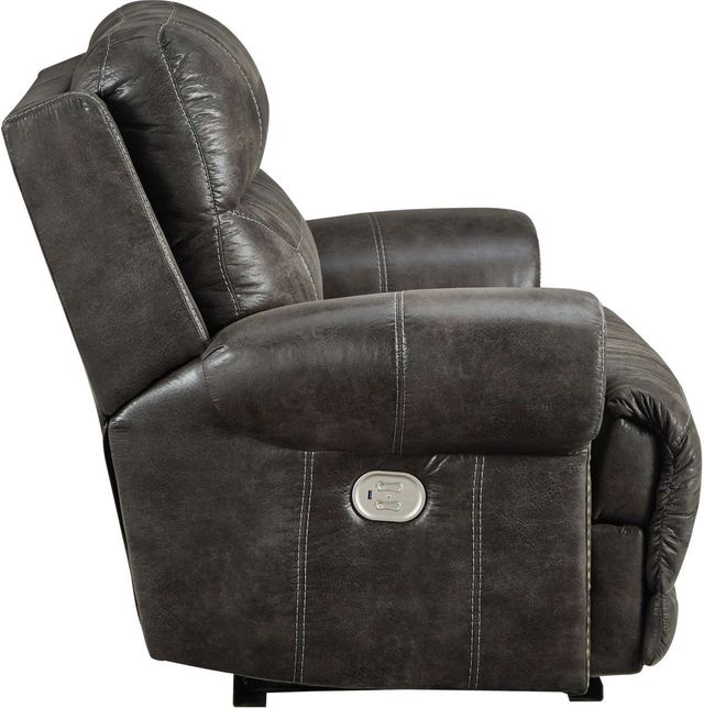 Signature Design by Ashley® Grearview Charcoal Wide Seat Power Recliner-4