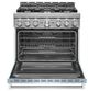 KitchenAid® 36" Misty Blue Smart Pro Style Gas Range-3