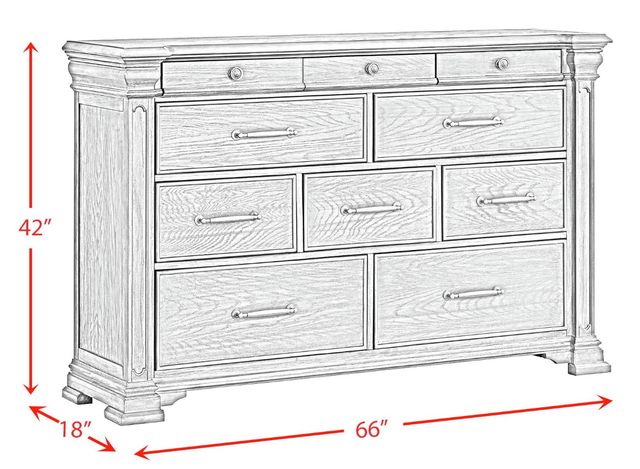 Elements International Kings Court Gray Dresser-2