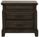 Bernards Bellamy Lane Coffee 2-Drawer Nightstand-2