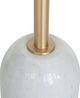 A & B Home White Decorative Side Table with Gold Base-3