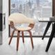 Armen Living Adalyn Cream/Walnut Dining Chair-3