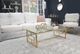 Sagebrook Home Glass Top Cocktail Table with Gold Base-1