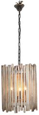 A & B Home Beige Dane Wood Slatted Chandelier-0