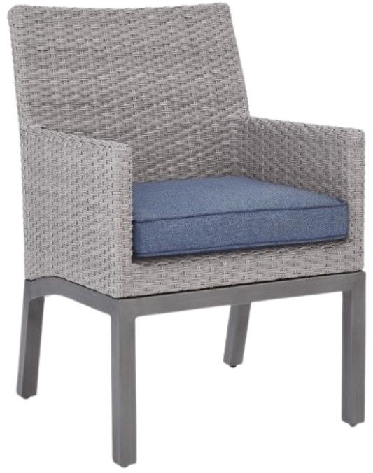 Signature Design by Ashley® Dillon Beach 2-Piece Gray Aluminum/Wicker Outdoor Arm Chair-2