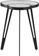 Armen Living Banks White Top Coffee Table with Black Base-4