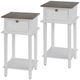Stylecraft 2-Piece Gray/White Side Table Set-0