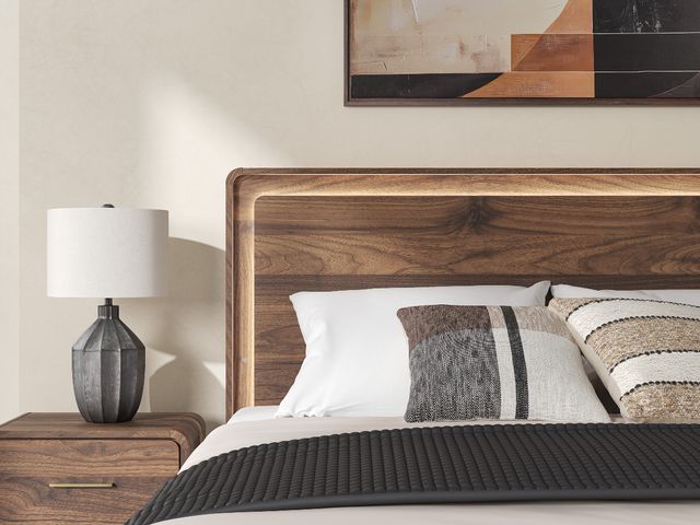 Signature Design by Ashley® Fortlorn Walnut Brown King Panel Bed-3