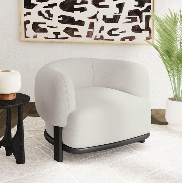 Elements International Sevilla Penny White Chair-1