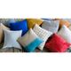 Surya Cotton Velvet Bright Blue 20"x20" Pillow Shell with Down Insert-3