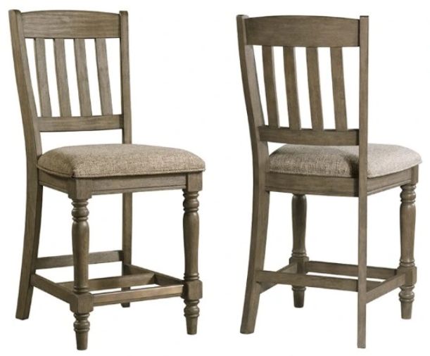 Intercon Balboa Park Brown/Roasted Oak 40" Slat Dining Side Chair-2