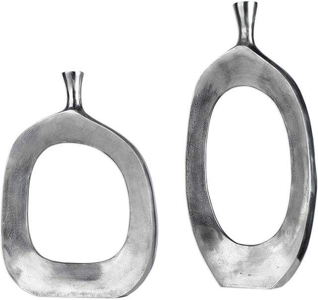 Uttermost® Cierra 2-Piece Nickel Vase Set-0