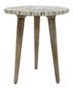A & B Home Inez Off-White Accent Table with Brown Legs-3