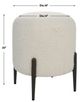 Uttermost® Arles White Shearling Ottoman-2