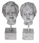 A & B Home Gray Sculpture Head on Stand-0