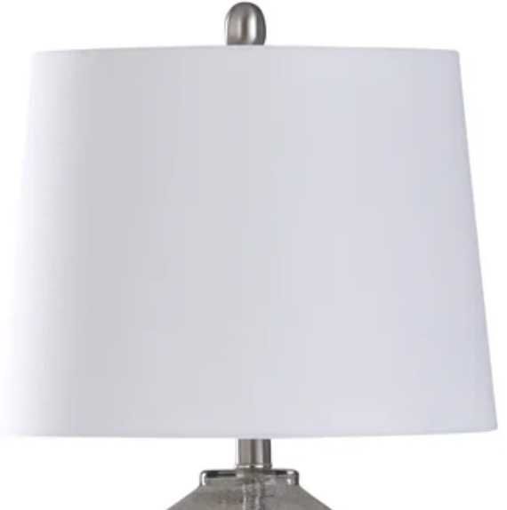 Stylecraft Northbay Silver/White Table Lamp-2