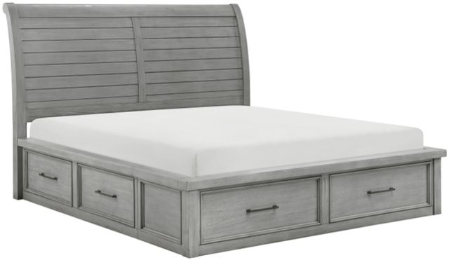 Homelegance® Logandale Antique Gray Queen Storage Sleigh Bed-0