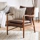 Classic Home Kiannah Barrel Brown Accent Chair-1