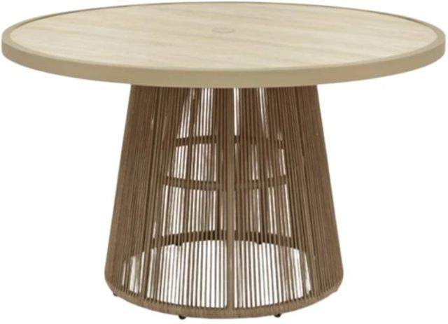 Signature Design by Ashley® Ocean Park Beige Aluminum Outdoor Dining Table-0