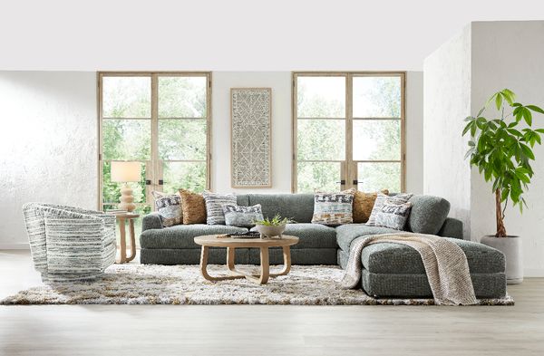 Drew & Jonathan Home 4-Piece Charcoal Sectional