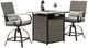 Furniture of America® Arosa 3-Piece Black/Gray Metal/Rattan Outdoor Patio Set-0
