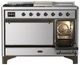 Ilve® Majestic III 48" Stainless Steel Pro Style Dual Fuel Liquid Propane Range with Solid Door and Burnished Trim-4