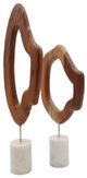 A & B Home 2-Piece Brown Decorative Statues-2