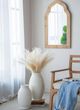 A & B Home Natural White Round Terracotta Vase-5