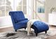 Nationwide Furniture Distributors Blue Lounge Chaise with Pillow-1