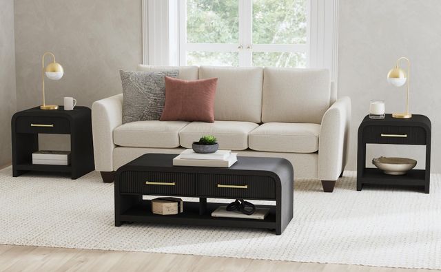 Elements International Ridgemont Black Coffee Table-1