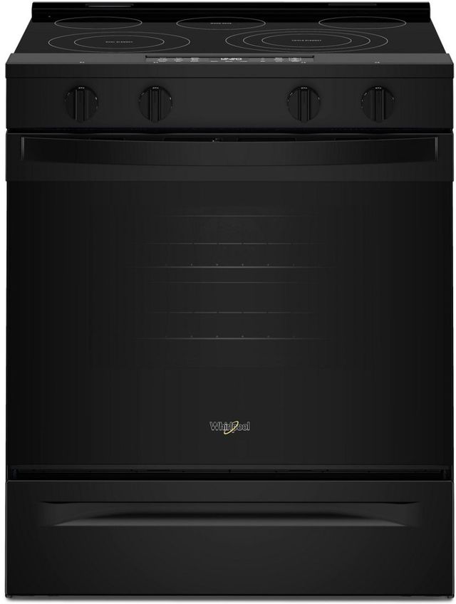 Whirlpool® 30" Black Slide In Electric Range with  Air Cooking Technology-0