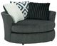 Furniture of America® Loughlin Gun Metal Swivel Chair-0