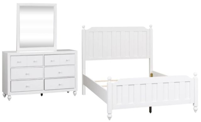 Liberty Furniture Cottage View 3-Piece White Youth Full Panel Bedroom Set-0
