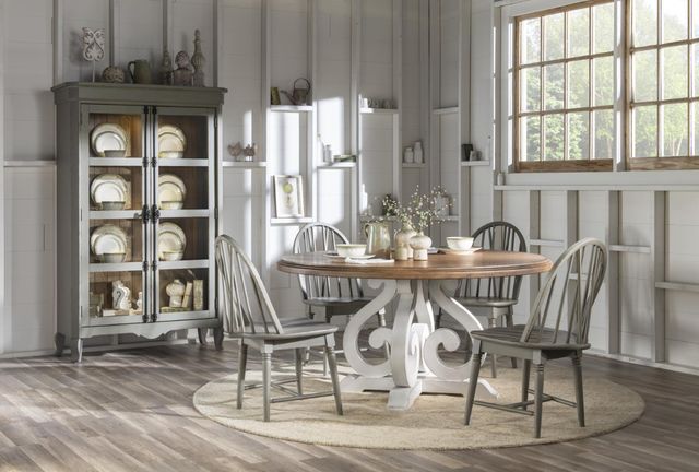 Legacy Classic Vintage Market Barnwood Oak/Northern Moss Display Cabinet-4