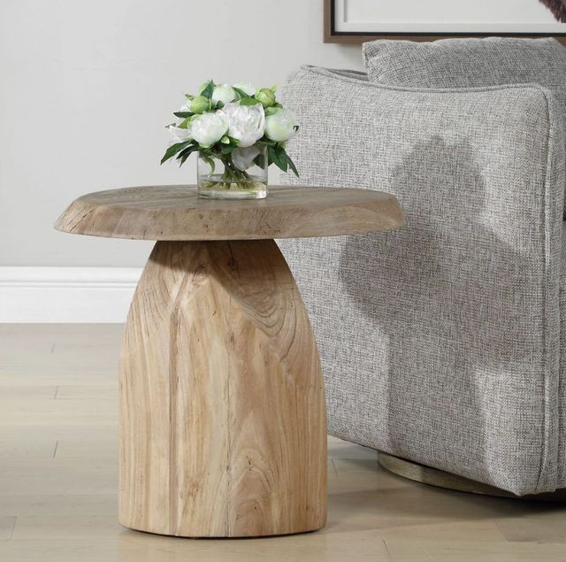 Uttermost® Tiernan Natural Reclaimed Oak Round Side Table-2