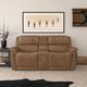 Flexsteel® Beau Silt Tan Power Reclining Loveseat with Console and Power Headrests-1