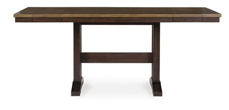 Signature Design by Ashley® Rylandeen Light Brown Counter Extendable Table with Dark Brown Base-1