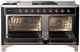 Ilve® Majestic III 60" Glossy Black Pro Style Dual Fuel Liquid Propane Range with French Top and Copper Trim-1